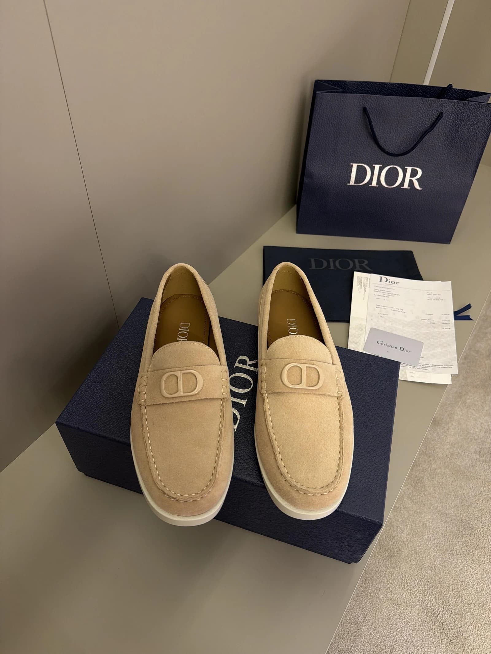 Dior Granville Loafer Beige Suede (kod50)