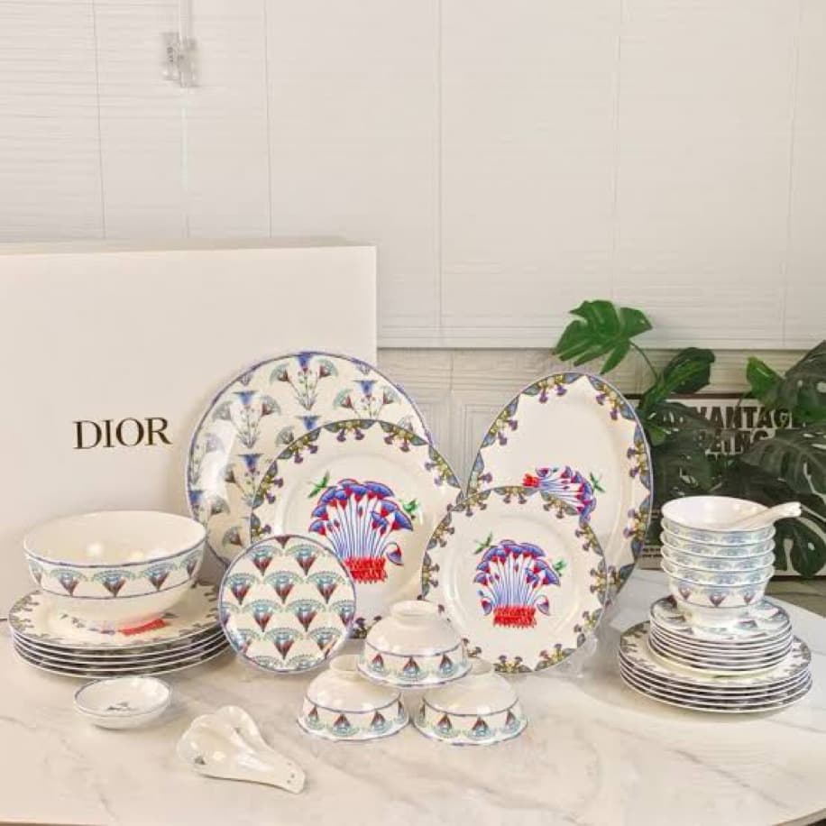 Dior Forever Bone Palermo 41 Parça Premium Porselen Kahvaltı Seti