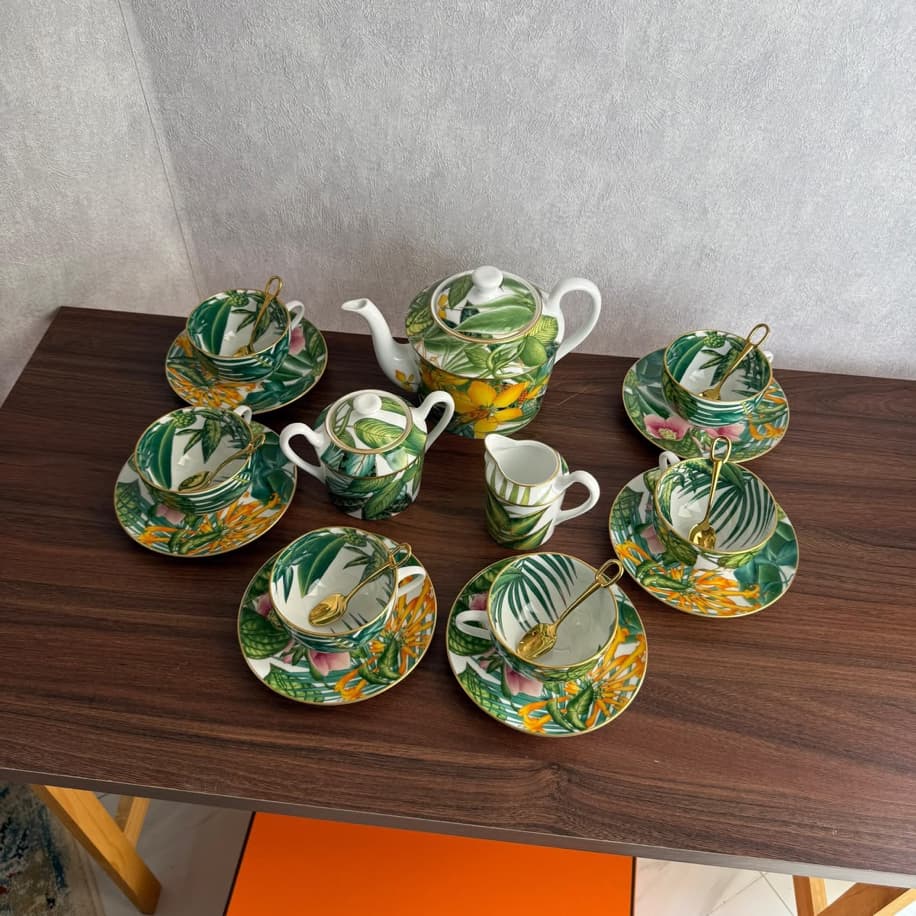 Hermes 17 Parça 6 Kişilik Çay&Kahve Süt Takımı