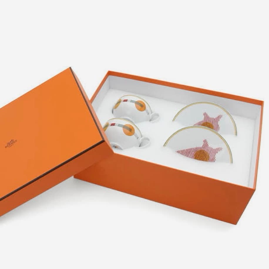 Hermes Tea And Saucer Porselen Set