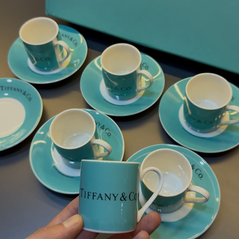 Tiffany 6’Lı Porselen Türk Kahvesi Takımı