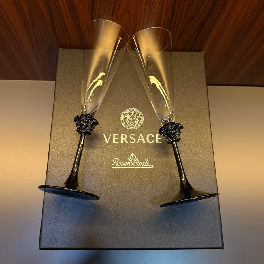 Versace Medusa Lumière Haze Şampanya Kadehi (2'li set)
