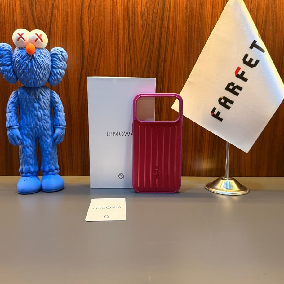 Rimowa 17 Pro Max Alüminyum Fuşya Telefon Kılıfı