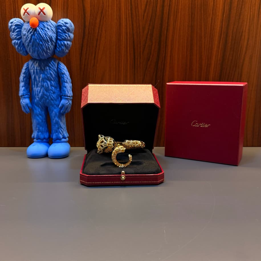 Cartier Panthere Gold Bileklik & Yüzük Seti