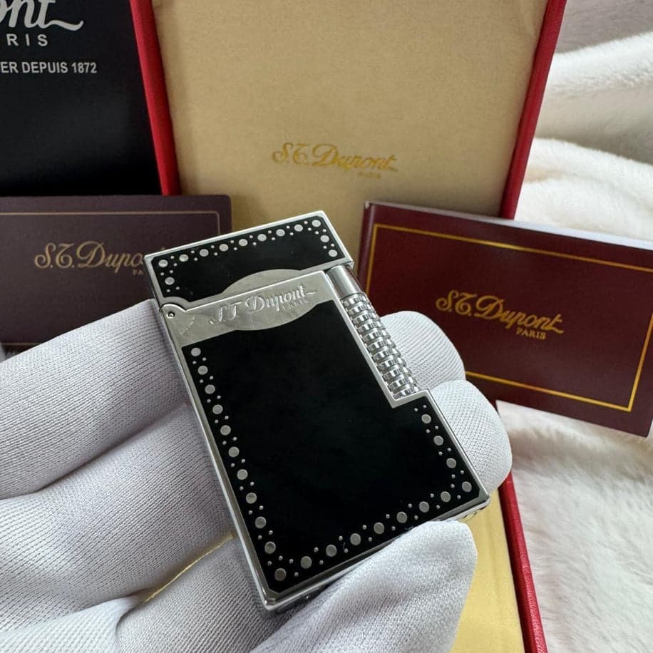 S.T. Dupont Le Grand Silver Black Puro Lighter — 1