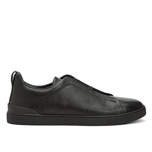 ZEGNA Triple Stitch Leather Sneaker — 1