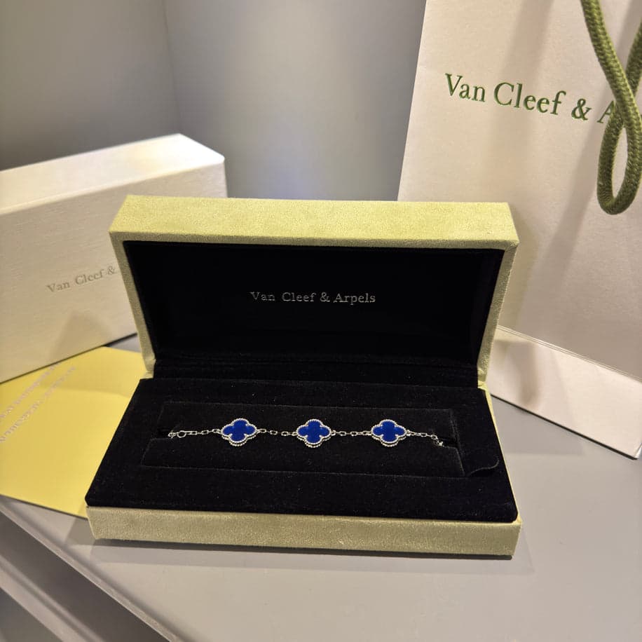 Van Cleef Unisex Bileklik ( Silver Zincir) — 1