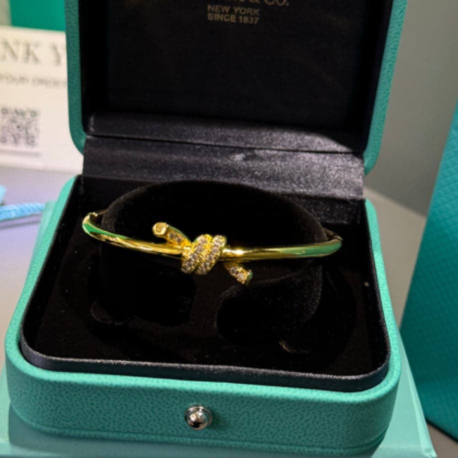 Tiffany Gold Yarım Taşlı Bileklik — 1