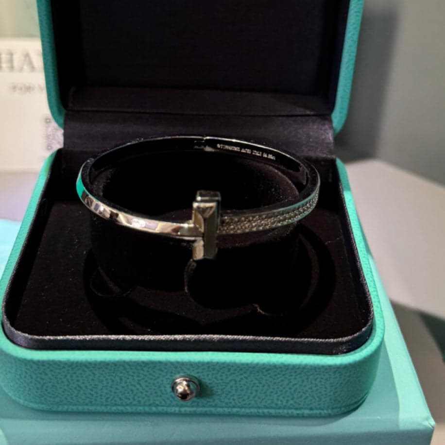 Tiffany T Silver Yarım Taşlı Bileklik — 1
