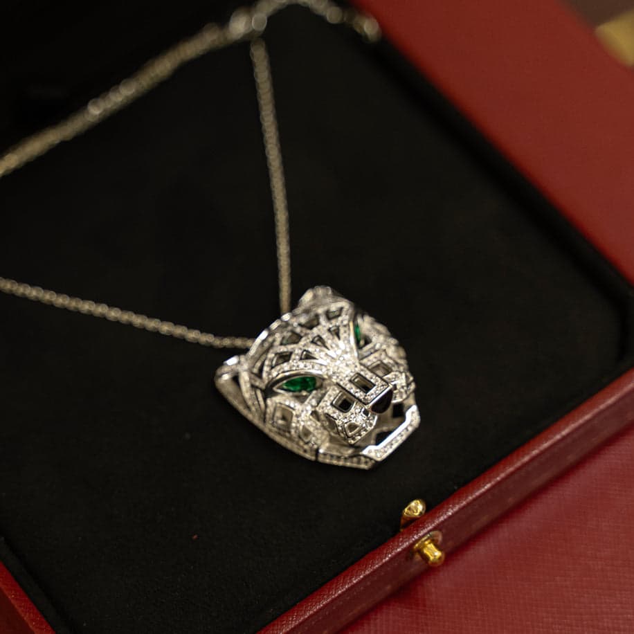 Cartier Panther Silver Taşlı Kolye — 1