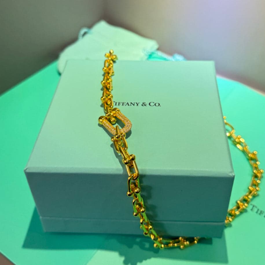 Tiffany Hardwear (Gold Tek Taşlı) Kolye — 1