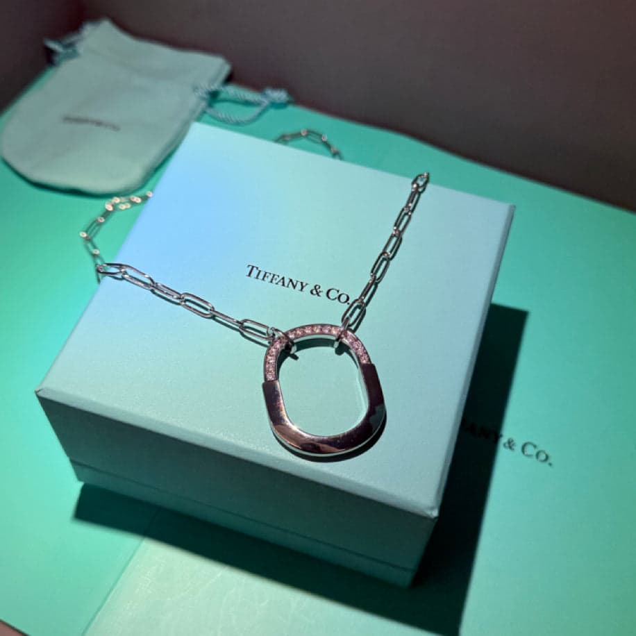 Tiffany Lock (Silver Taşlı) Kolye — 1