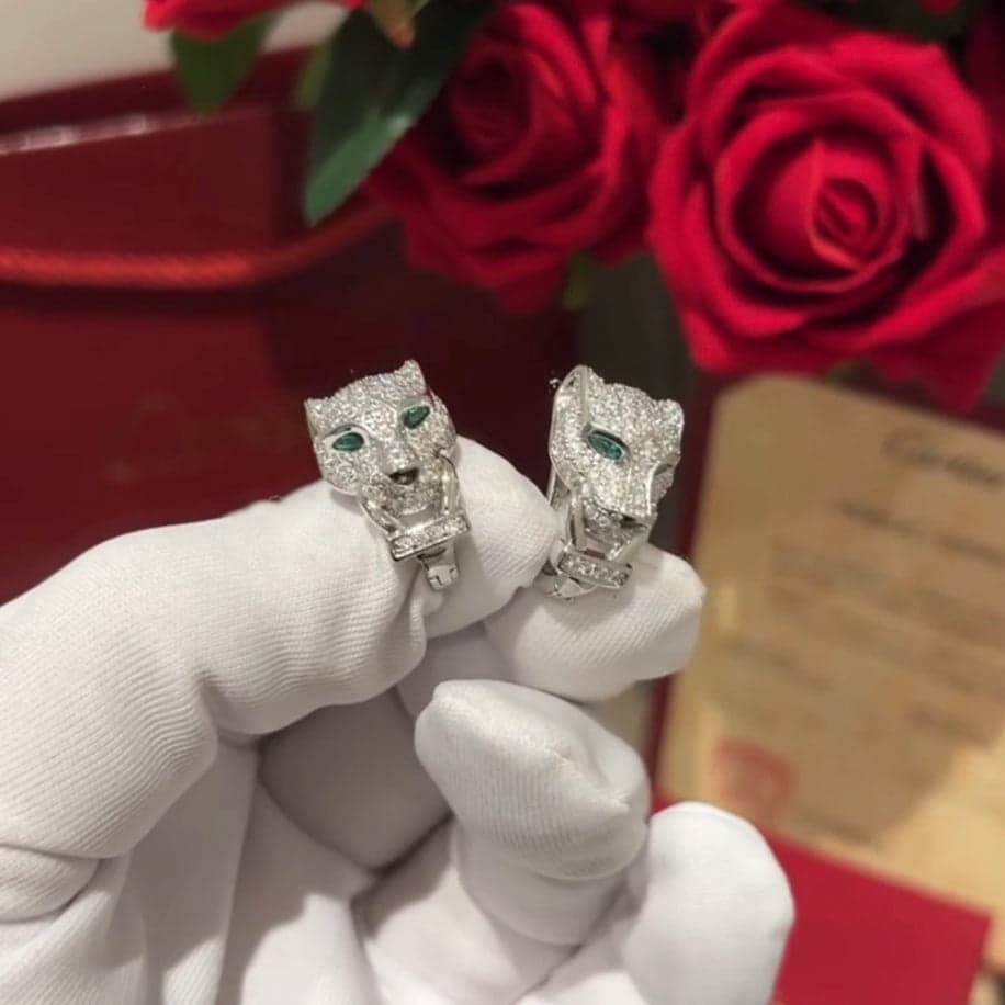 Cartier Panther’e Silver Taşlı Küpe — 1