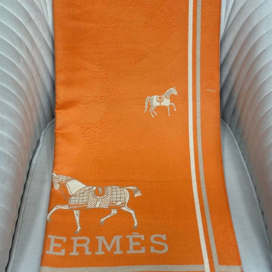 KARIŞIK Hermes Hakiki Kaşmir İpek Şal — 1