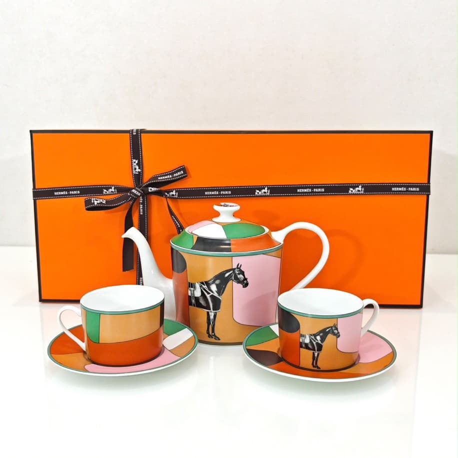 Hermes 2’Li Porselen Çay&Kahve Takımı