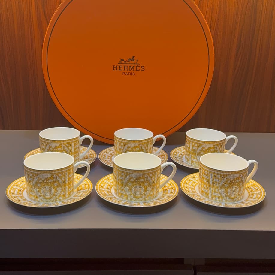 Hermes 6’Lı Porselen Çay&Kahve Fincanı