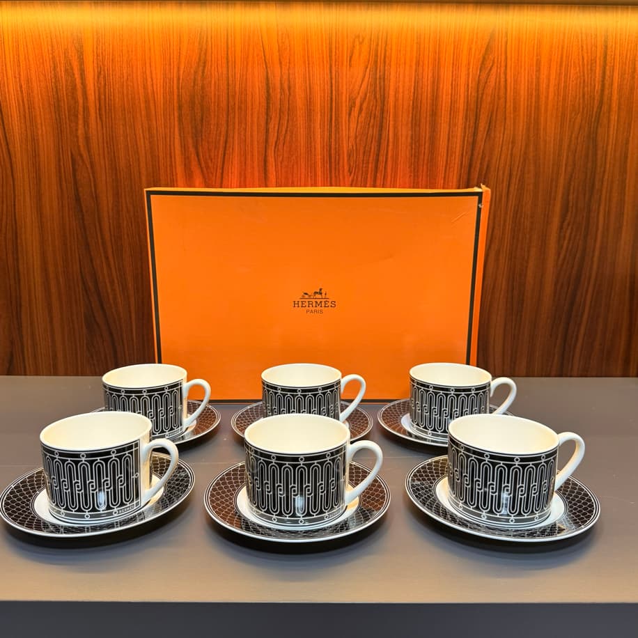 Hermes H Deco 6’Lı Porselen Fincan Seti