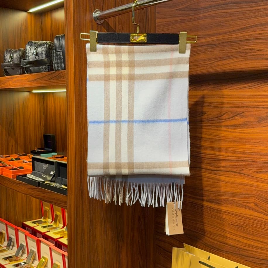 Burberry Checked Cashmere Scarf